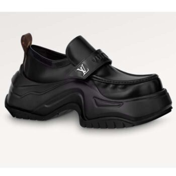 Louis Vuitton Unisex LV Archlight 2.0 Platform Loafer Black Glazed Calf Leather