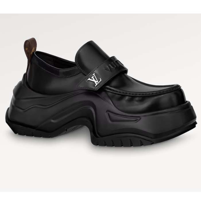 Louis Vuitton Unisex LV Archlight 2.0 Platform Loafer Black Glazed Calf Leather
