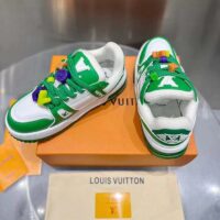 Louis Vuitton Unisex LV Trainer Maxi Sneaker Green Mix of Materials Rubber (11)