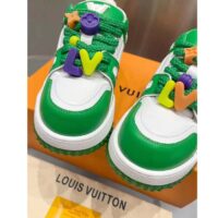 Louis Vuitton Unisex LV Trainer Maxi Sneaker Green Mix of Materials Rubber (11)