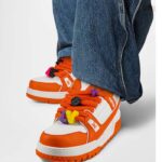 Louis Vuitton Unisex LV Trainer Maxi Sneaker Orange Mix of Materials Rubber - Imagen 12