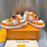 Louis Vuitton Unisex LV Trainer Maxi Sneaker Orange Mix of Materials Rubber - Imagen 6