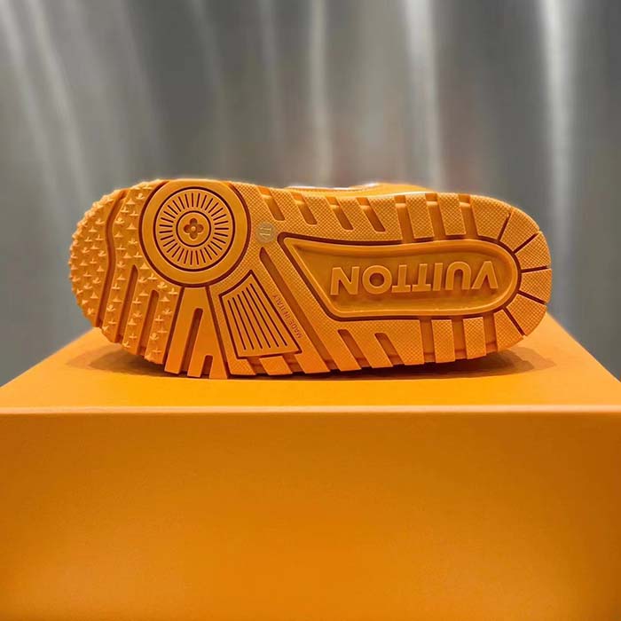 Louis Vuitton Unisex LV Trainer Maxi Sneaker Orange Mix of Materials Rubber (9)
