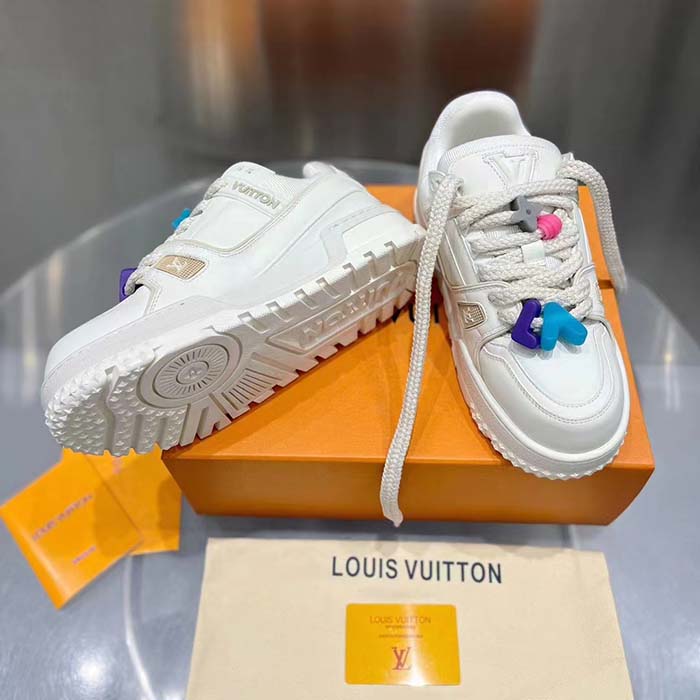Louis Vuitton Unisex LV Trainer Maxi Sneaker White Mix of Materials Rubber (7)