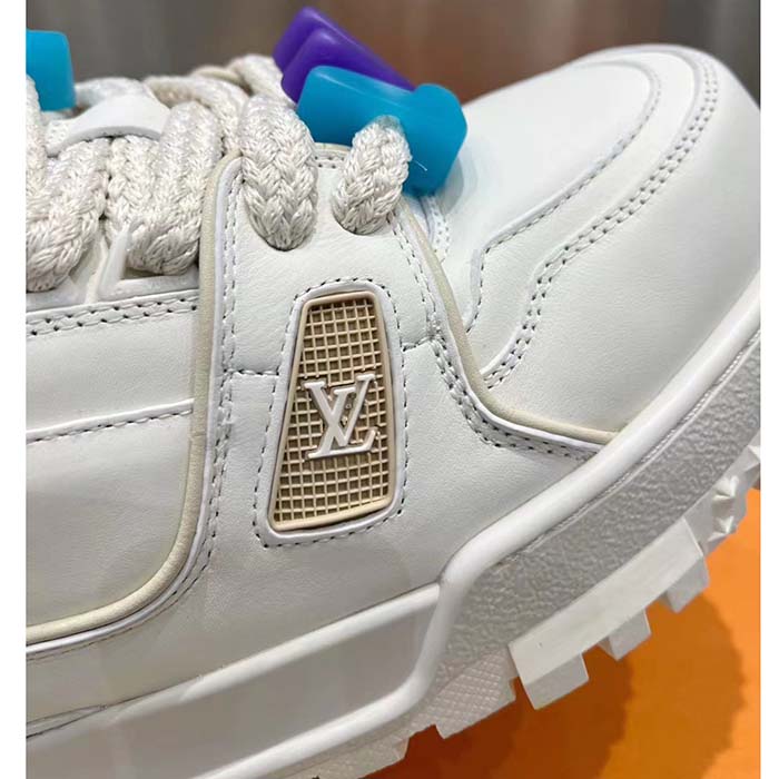 Louis Vuitton Unisex LV Trainer Maxi Sneaker White Mix of Materials Rubber (8)