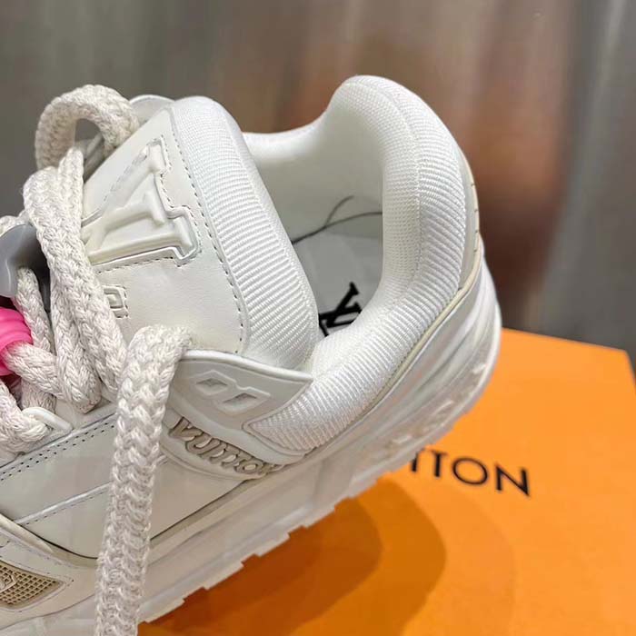 Louis Vuitton Unisex LV Trainer Maxi Sneaker White Mix of Materials Rubber (9)