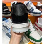 Louis Vuitton Unisex LV Trainer Sneaker Black Eclipse Monogram Canvas Rubber Flowers - Image 7