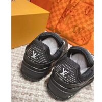 Louis Vuitton Unisex LV Trainer Sneaker Black Monogram-Embossed Grained Calf Leather (13)