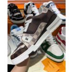 Louis Vuitton Unisex LV Trainer Sneaker Brown Ebene Damier Grained Calf Leather - immagine 4