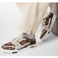 Louis Vuitton Unisex LV Trainer Sneaker Brown Ebene Damier Grained Calf Leather (7)