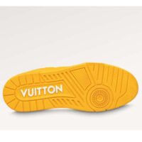 Louis Vuitton Unisex LV Trainer Sneaker Yellow Monogram-Embossed Grained Calf Leather (3)