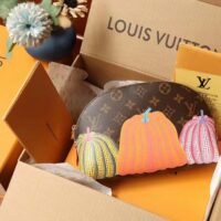 Louis Vuitton Unisex LV x YK Cosmetic Pouch Monogram Coated Canvas Colorful Pumpkin Print (1)