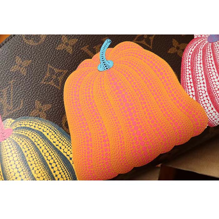 Louis Vuitton Unisex LV x YK Cosmetic Pouch Monogram Coated Canvas Colorful Pumpkin Print (6)