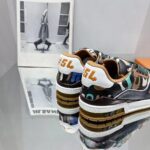 Louis Vuitton Unisex LV x YK LV Trainer Sneaker Khaki Green Camouflage-Printed Canvas Grained Calf – Image 8