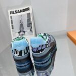 Louis Vuitton Unisex LV x YK LV Trainer Sneaker Navy Blue Camouflage-Printed Canvas Grained Calf – Bild 7