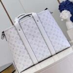 Louis Vuitton Unisex Weekend Tote NM Optic White Monogram Coated Canvas Taiga Cowhide - Image 3