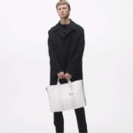 Louis Vuitton Unisex Weekend Tote NM Optic White Monogram Coated Canvas Taiga Cowhide - Image 11