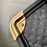 Louis Vuitton Women Dauphine MM Handbag Black Calfskin Leather - Imagen 8