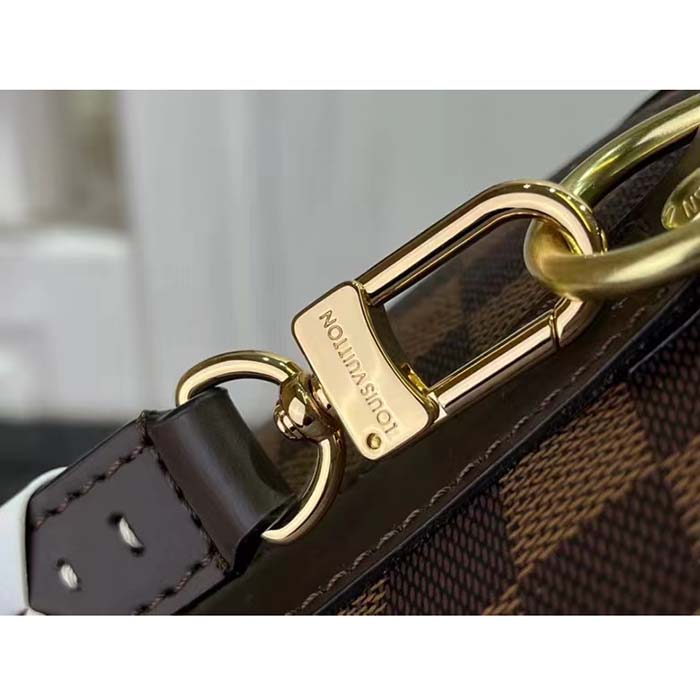 Louis Vuitton Women LV Braided Speedy 25 Handbag Damier Ebene Coated Canvas (9)