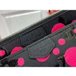Louis Vuitton Women LV x YK Multi Pochette Accessoires Black Fuchsia Embossed Grained Monogram Empreinte Cowhide - Bild 8