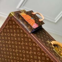 Louis Vuitton Women LV x YK Petit Sac Plat Monogram Coated Canvas Pumpkin Print (10)