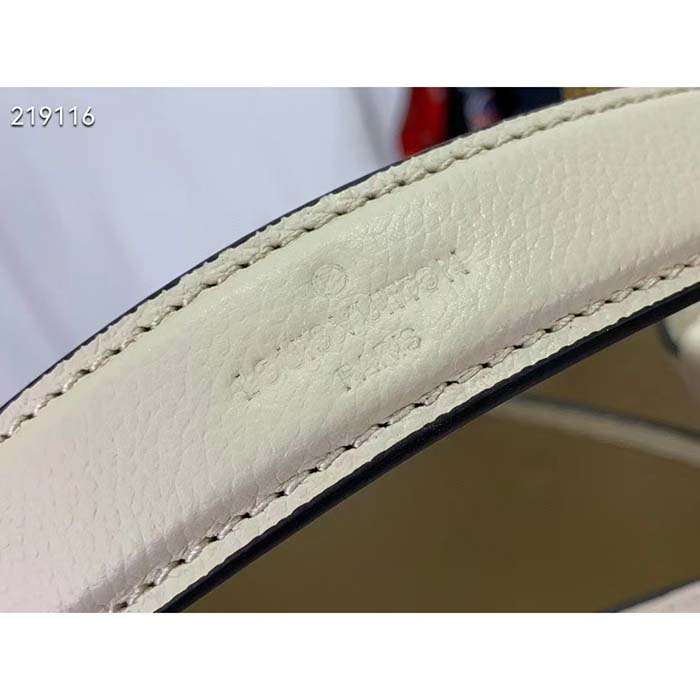 Louis Vuitton Women NeoNoé MM Bucket Bag Crème Beige Embossed Grained Cowhide Leather (3)
