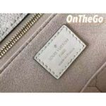 Louis Vuitton Women Onthego MM Tote Bag Crème Beige Embossed Grained Cowhide Leather - Image 11