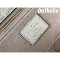 Louis Vuitton Women Onthego MM Tote Bag Crème Beige Embossed Grained Cowhide Leather (6)
