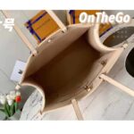 Louis Vuitton Women Onthego MM Tote Bag Crème Beige Embossed Grained Cowhide Leather - Image 8