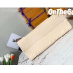 Louis Vuitton Women Onthego MM Tote Bag Crème Beige Embossed Grained Cowhide Leather - Image 7