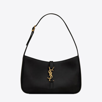 Saint Laurent YSL Women LE 5 A 7 Hobo Bag in Smooth Leather-Black