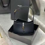 Saint Laurent YSL Women LE 5 A 7 Hobo Bag in Smooth Leather-Black - Image 2