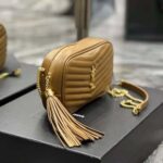 Saint Laurent YSL Women Lou Mini Bag in Grain De Poudre Embossed Leather-Brown - Imagen 5