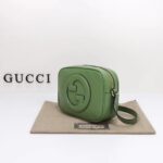 Gucci Women GG Blondie Small Shoulder Bag Green Leather Zipper Closure - immagine 4