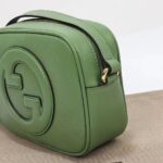 Gucci Women GG Blondie Small Shoulder Bag Green Leather Zipper Closure - immagine 9