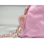 Chanel Women CC 22 Backpack Shiny Calfskin Gold-Tone Metal Lilac – Bild 10