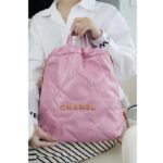 Chanel Women CC 22 Backpack Shiny Calfskin Gold-Tone Metal Lilac – Bild 12