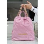 Chanel Women CC 22 Backpack Shiny Calfskin Gold-Tone Metal Lilac – Bild 4