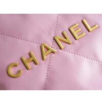 Chanel Women CC 22 Backpack Shiny Calfskin Gold-Tone Metal Lilac (13)