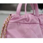 Chanel Women CC 22 Backpack Shiny Calfskin Gold-Tone Metal Lilac – Bild 9