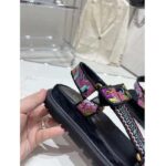 Dior Unisex CD D-Wave Sandal Multicolor Dior Indian Purple Embroidered Cotton - Image 11
