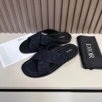 Dior Unisex CD Dior Alias Sandal Black Dior Oblique Jacquard Calfskin Insole (2)