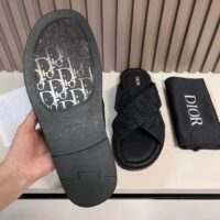 Dior Unisex CD Dior Alias Sandal Black Dior Oblique Jacquard Calfskin Insole (2)