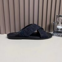 Dior Unisex CD Dior Alias Sandal Black Dior Oblique Jacquard Calfskin Insole (2)