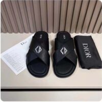 Dior Unisex CD Dior Alias Sandal Black Grained Calfskin Black Calfskin Insole (7)