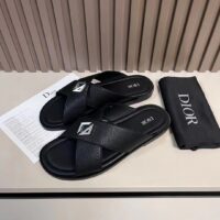 Dior Unisex CD Dior Alias Sandal Black Grained Calfskin Black Calfskin Insole (7)