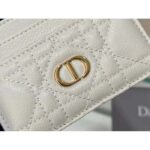 Dior Unisex CD Dior Caro Five Slot Card Holder Cloud Latte Supple Cannage Calfskin - immagine 7