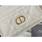 Dior Unisex CD Dior Caro Five Slot Card Holder Cloud Latte Supple Cannage Calfskin - immagine 9