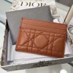 Dior Unisex CD Dior Caro Five Slot Card Holder Medium Tan Supple Cannage Calfskin – Bild 3
