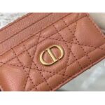 Dior Unisex CD Dior Caro Five Slot Card Holder Medium Tan Supple Cannage Calfskin – Bild 4